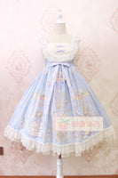 Sweet Lolita Casual Dress ~Angel's Book Printed Midi Dress by Alice Girl ~ Pre-order