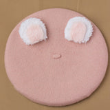 Lovely Lolita Bear Ear Berets Cute Female Wool Berets for Winter