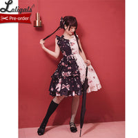Chocolate Bunny ~ Punk Contrast Color Printed Lolita JSK Dress by Magic Tea Party ~ Pre-order
