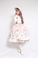 Cage in Dream ~ Sweet Lolita JSK Dress Printed Sleeveless Party Dress by Alice Girl ~ Pre-order