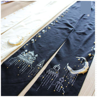 Beautiful Castle of Starry Night Patterned Tights Women's 80D Pantyhose