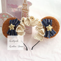Cute Bear Ear Lolita KC Sweet Mori Girl Headband Cosplay Headpiece