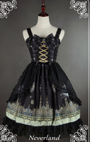 Mystery Arabian Night Printed Sleeveless Lolita Jumper Skirt for Girl