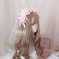 Japanese Mori Girl Lolita Hairband Sweet Lace Headdress with Detachable Chain