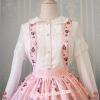 Classic Women's Long Sleeve Chiffon Shirt Alice Wonderland Series Ruffled Lolita Blouse by Strawberry Witch