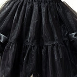 Black/White Ball Gown Petticoat Sweet Lolita Organza Underskirt with Bow