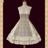 Old Day Memory ~ Elegant Plaid Lolita JSK Dress by Infanta