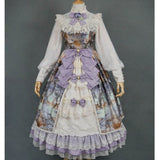 Dusk of the Gods ~ Retro Style Lolita Ruffled Open Front Long Sleeve Dress by Miss Point ~ Custom Tailored