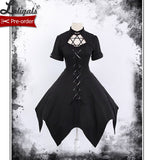 Pre~order ~ Hexagram Star ~ Gothic Lolita Dress Asymmetrical Short Sleeve Dress by Alice Girl