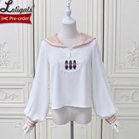 Days in London ~ Sailor Collar Long Sleeve Lolita Blouse by Alice Girl ~ Pre-order