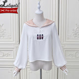 Days in London ~ Sailor Collar Long Sleeve Lolita Blouse by Alice Girl ~ Pre-order