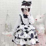 Milk Candy ~ Sweet Short Lolita Skirt Printed Suspender Skirt