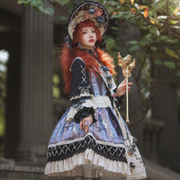 Birds in the Mirror ~ Vintage Long Sleeve Lolita Dress Luxury Party Dress