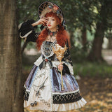 Birds in the Mirror ~ Vintage Long Sleeve Lolita Dress Luxury Party Dress