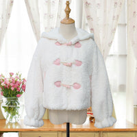 Fluffy Rabbit Ear JK Coat Short Cute Women's Jacket