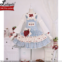 Strawberry & Rabbit ~ Sweet Lolita Salopette Dress by Alice Girl ~ Pre-order