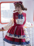 Candy Bear ~ Sweet Lolita Skirt Polka Dot Short Suspender Skirt