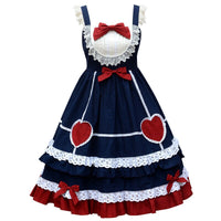 Little Pudding ~ Classic Lolita JSK Dress Cotton Midi Party Dress