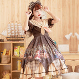 Pharmacist ~ Asymmetrical Short Sleeve Peter Pan Collar Lolita Dress by YLF