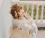 Ada's Flower ~ Vintage Printed Flare Sleeve Lolita Dress by Magic Tea Party