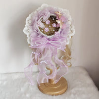 Sweet Mini Net Top Hat Lace Fascinator Hair Clip with Bow