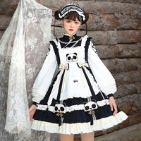 Panda's Shop ~ Sweet Vintage Lolita Dress Long Sleeve Dress