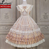 Kitten & Flower ~ Classic Country Style Lolita JSK Dress Printed Midi Party Dress by Alice Girl ~ Pre-order