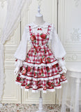 Strawberry & Plaid ~ Sweet 2021 Lolita Convertible JSK Dress by Alice Girl ~ Pre-order