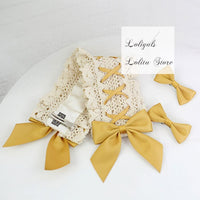 Ginger Yellow Lolita Headpiece Sweet Bonnet and Headband
