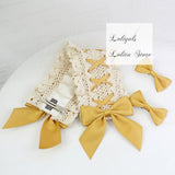 Ginger Yellow Lolita Headpiece Sweet Bonnet and Headband