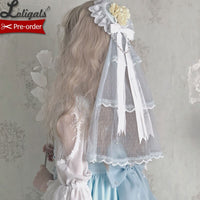 The Princess of Sea ~ Heart Style Lolita Headdress w. Veil by Alice Girl ~ Pre-order