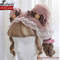 Navy Bear ~ Lovely Lolita Hairband Cute KC by Alice Girl ~ Alice Girl