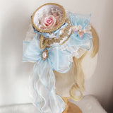 Rococo Mini Top Hat Lolita Hair Clip with Bow