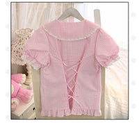 Pre-order ~ Sweet Milk ~ Short Sleeve Lolita Blouse by Alice Girl