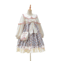 Leopard Kitten ~ Cute Fluffy Long Sleeve Lolita Dress