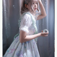 Star Fish & Shells ~ Sweet Printed Lolita JSK Dress Sleeveless Midi Party Dress
