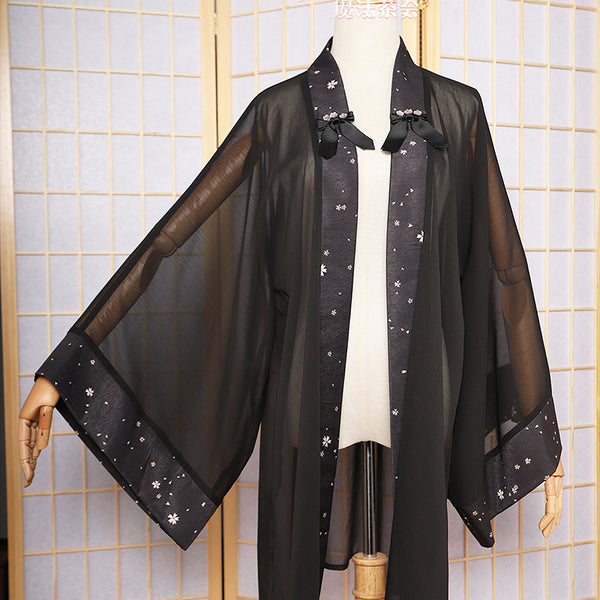 Rainy & Sunny Day ~ Kimono Style Lolita Chiffon Cardigan by Magic Tea Party
