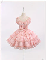 Pre-order ~ Girls' Party ~ Sweet Mini OP Lolita Dress with Bow Train by Alice Girl