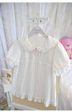 Pre-order ~ Sweet Milk ~ Short Sleeve Lolita Blouse by Alice Girl