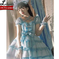 Pre-order ~ Girls' Party ~ Sweet Mini OP Lolita Dress with Bow Train by Alice Girl