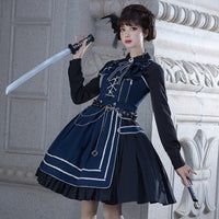 The Fight of Peace ~ Military Uniform Cool Lolita Dress & Cape