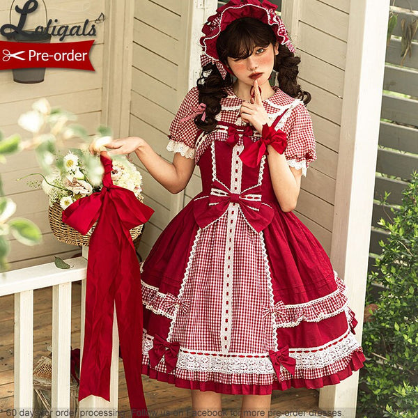 Pre-order~Margaery's Afternoon Tea ~ Classic Plaid Lolita JSK Dress by Alice Girl