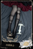 Ball of the Abyss ~ Gothic Summer Tights Black Mesh Pantyhose by Yidhra