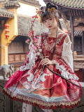 The Moonlight ~ Vintage Chinese Style Lolita Dress Cold Shoulder Dress by Yomi