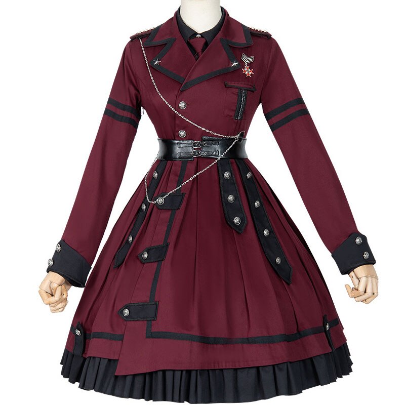 The Last Battle ~ Gothic Long Sleeve Lolita Dress Military Uniform The Last Battle ~ Gothic Long Sleeve Lolita Dress Military Uniform