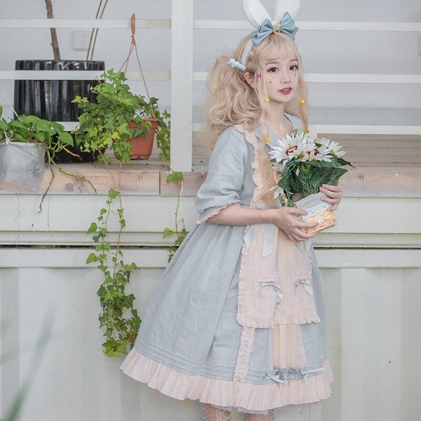 Sweet Cream ~ Sweet Short Sleeve Lolita Casual Dress