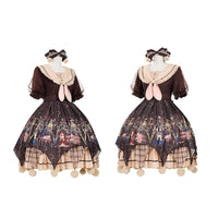 Pharmacist ~ Asymmetrical Short Sleeve Peter Pan Collar Lolita Dress by YLF