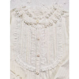Long Sleeve Lolita Blouse Ruffled Cotton Shirt for Women by Yiliya