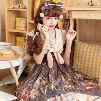 Pharmacist ~ Asymmetrical Short Sleeve Peter Pan Collar Lolita Dress by YLF