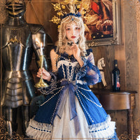 Starry Night ~ Elegant Classic Long Dress Royal Lolita JSK Dress